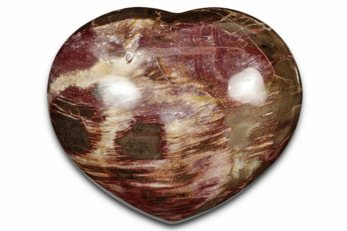 Polished Triassic Petrified Wood Heart - Madagascar #341719